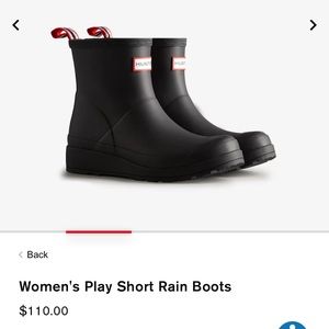 Hunter Play Short Rain Boot - Black